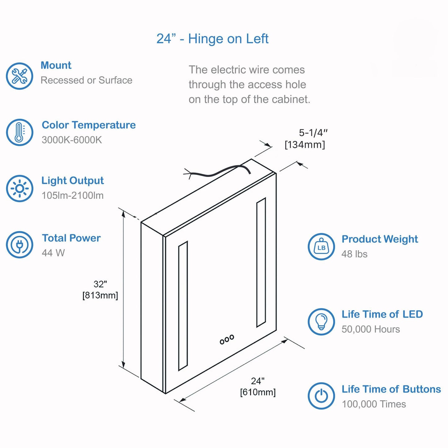S7 Besuited Mirror Medicine Cabinet with 15.6 inch Touchscreen