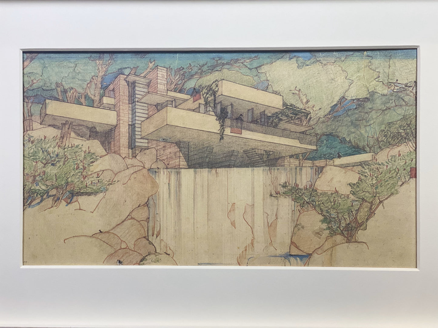 Frank Lloyd WRIGHT Limited Edition Lithograph "Falling Water" 375/500