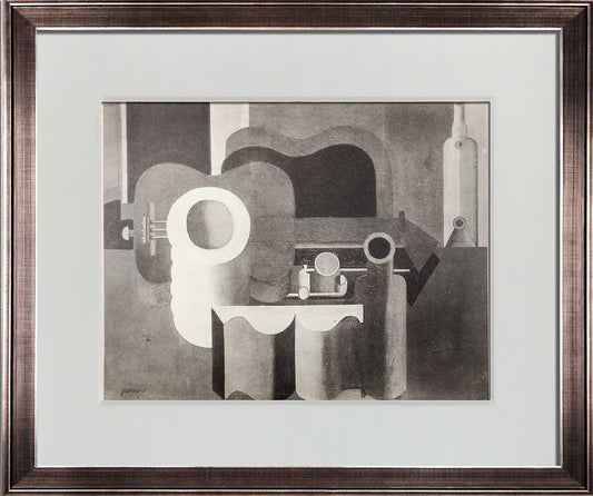 Le CORBUSIER Limited Edition Lithograph "Still Life with Guitar" SIGNED