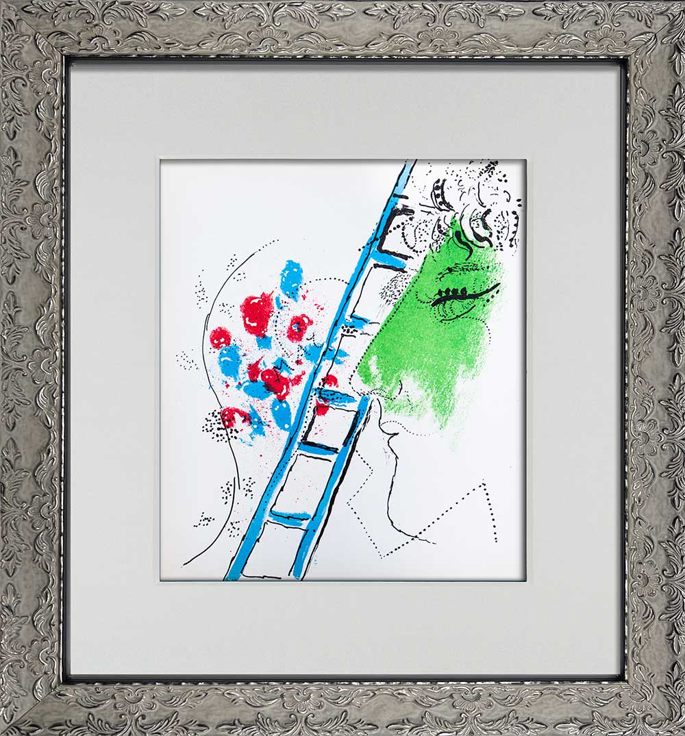 Marc CHAGALL Original Lithograph "The Ladder"