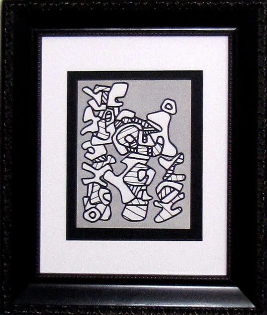 Jean DUBUFFET Limited Edition Lithograph 1973 Abstract Forms